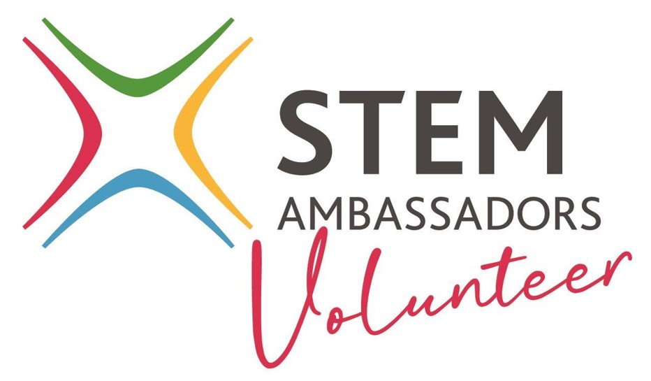 STEM Ambassador Volunteer badge depicting STEM Amb logo